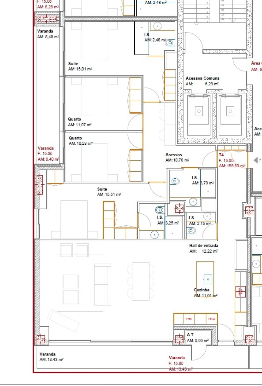 Apartamento T4 para Venda em Ramalde Planta 1