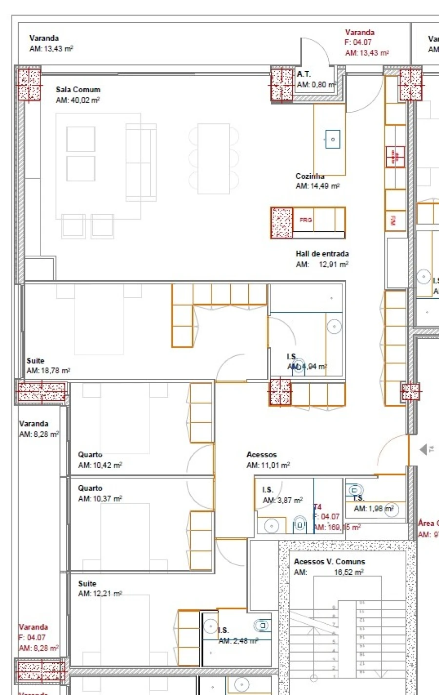 Apartamento T4 para Venda em Ramalde Planta 1