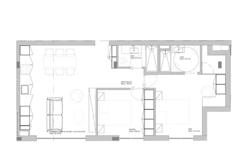 Apartamento T2 para Venda em Oliveira do Douro Planta 1