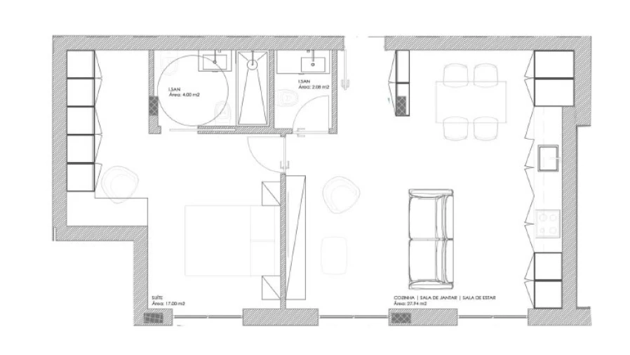 Apartamento T1 para Venda em Oliveira do Douro Planta 1