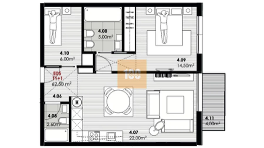Apartamento T1 para Venda em Malta e Canidelo Foto 22