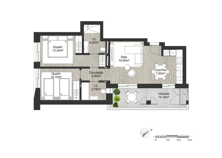 Apartamento T2 para Venda em Almancil Foto 18