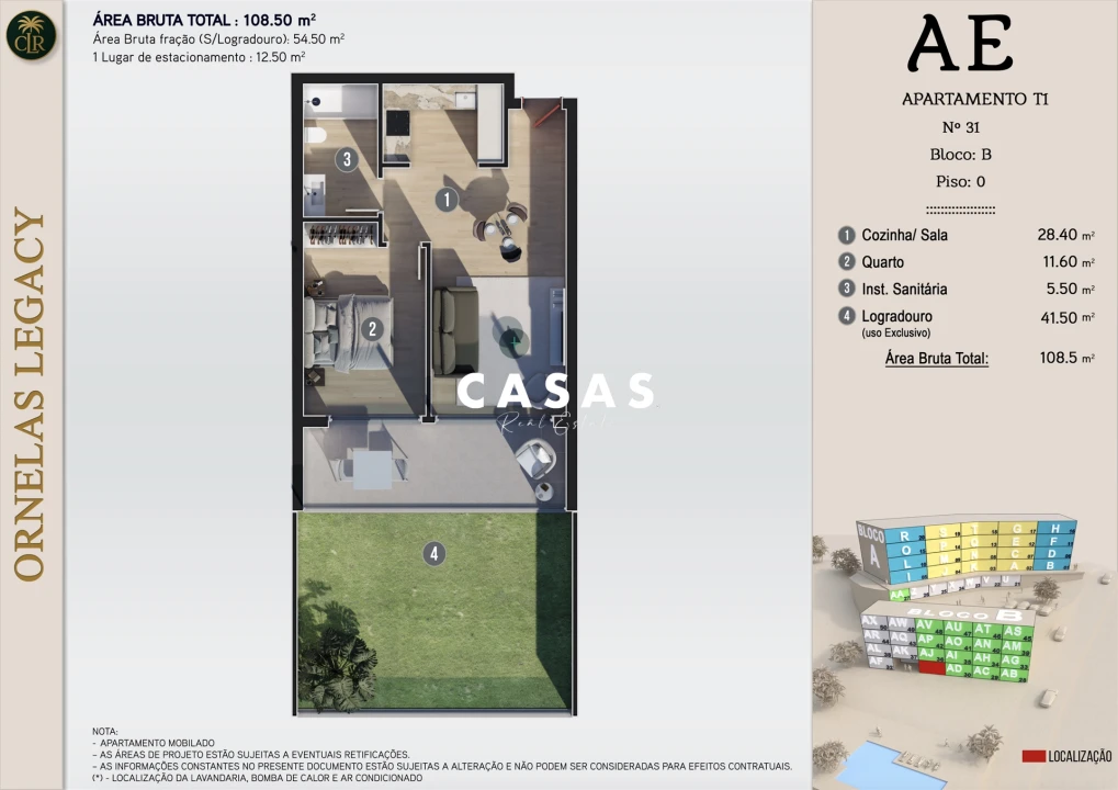 Apartamento T1 para Venda em Estreito da Calheta Foto 22