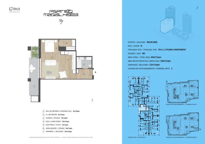 Apartamento T2 para Venda em Bonfim Planta 1