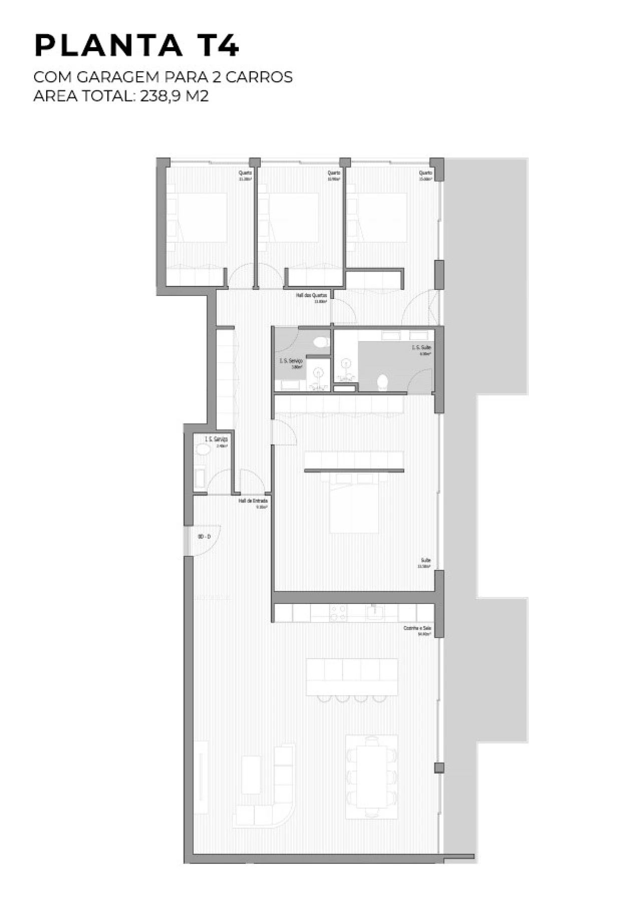 Apartamento T4 para Venda em Valongo Planta 3