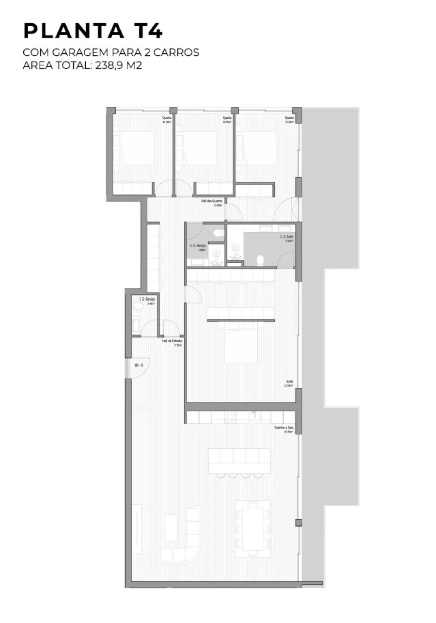 Apartamento T4 para Venda em Valongo Planta 3