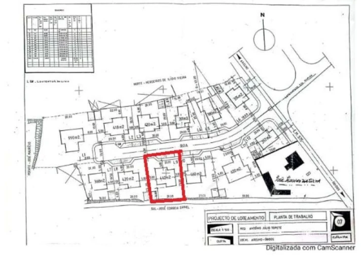 Terreno para Venda em Santa Maria, São Pedro e Sobral da Lagoa Planta 1