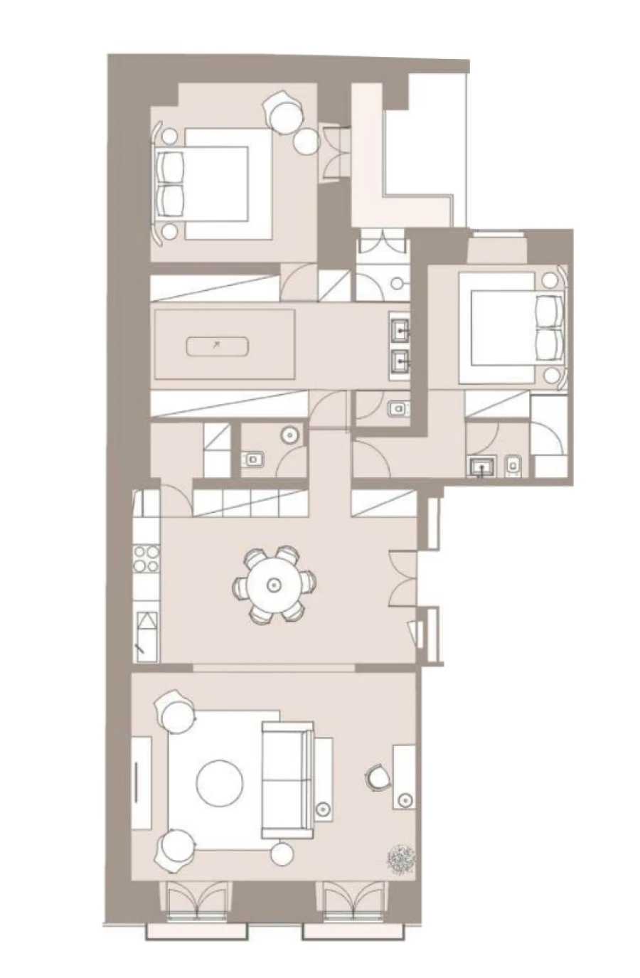 Apartamento T2 para Venda em Santa Maria Maior Planta 1
