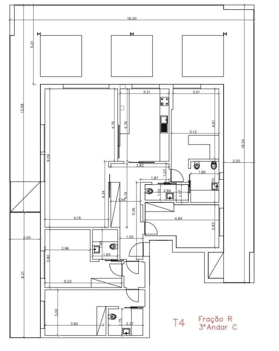Apartamento T4 para Venda em Santo Antonio dos Olivais Planta 2