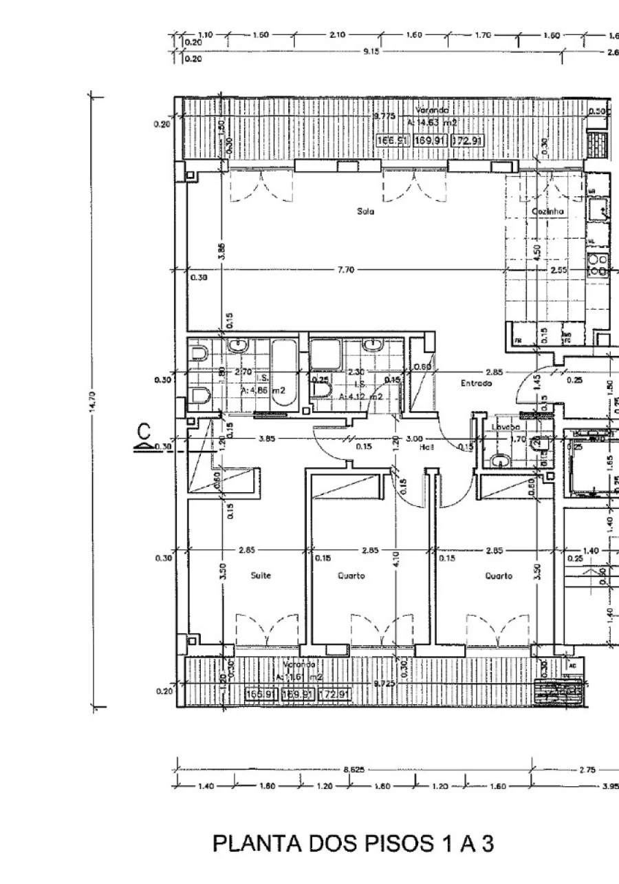 Apartamento T3 para Venda em Santo António dos Cavaleiros e Frielas Planta 1