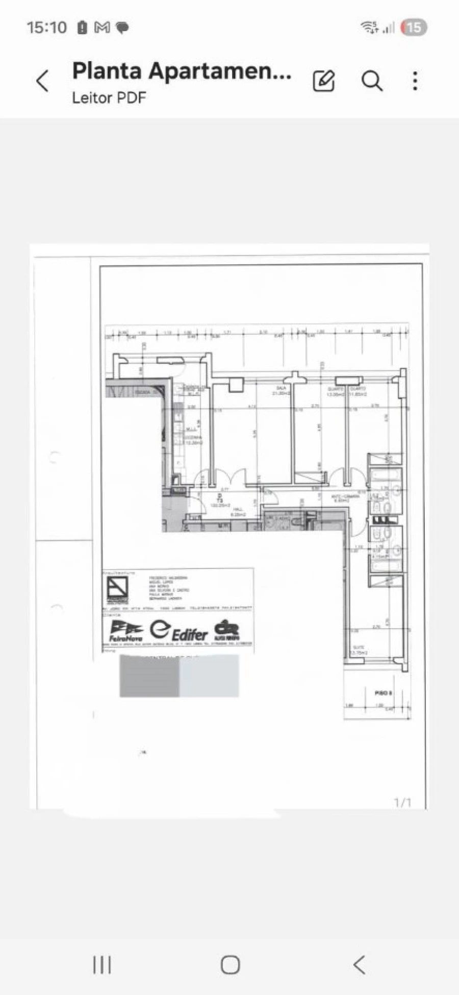 Apartamento T3 para Venda em Marvila Planta 1