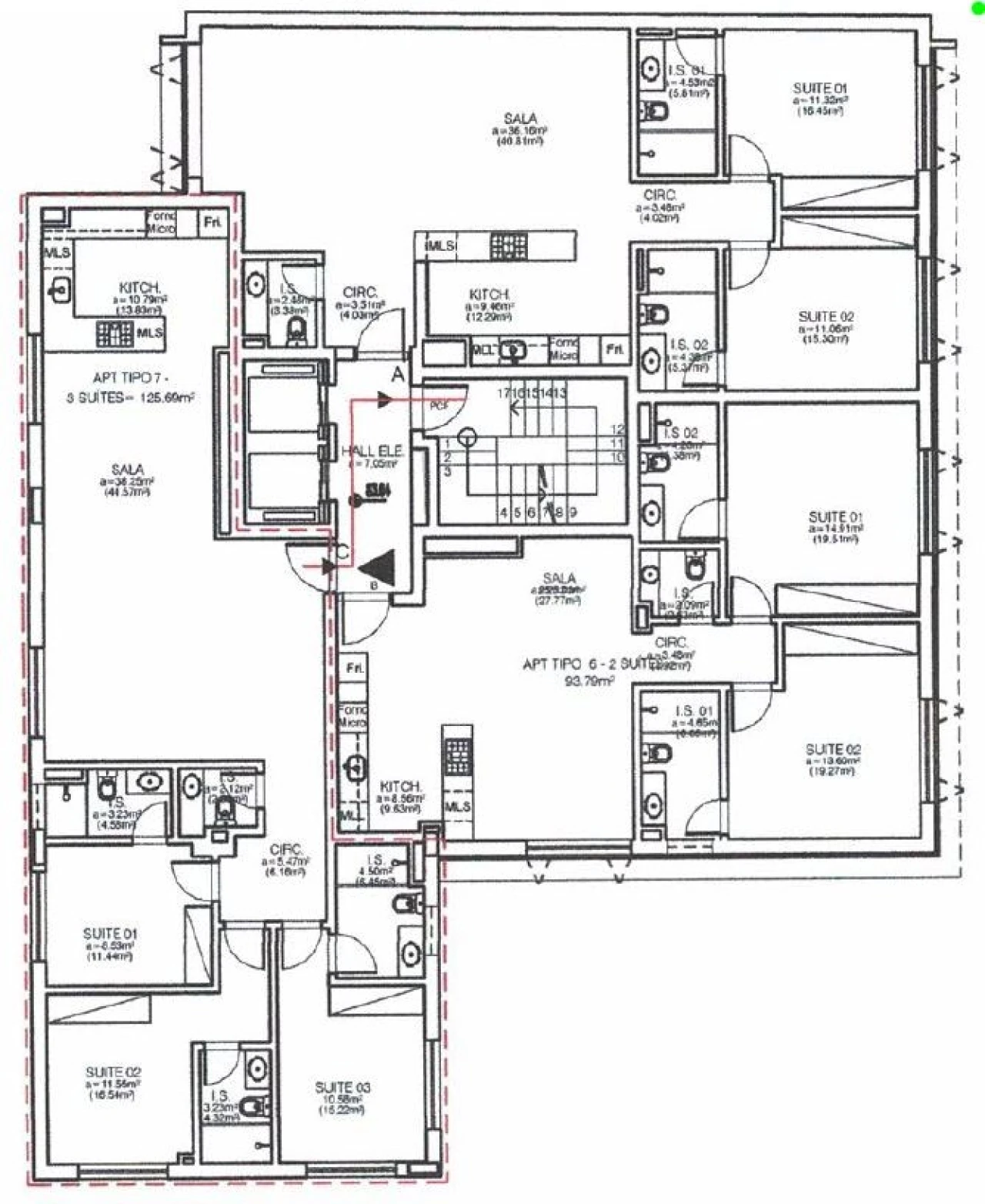 Apartamento T3 para Venda em Avenidas Novas Planta 2