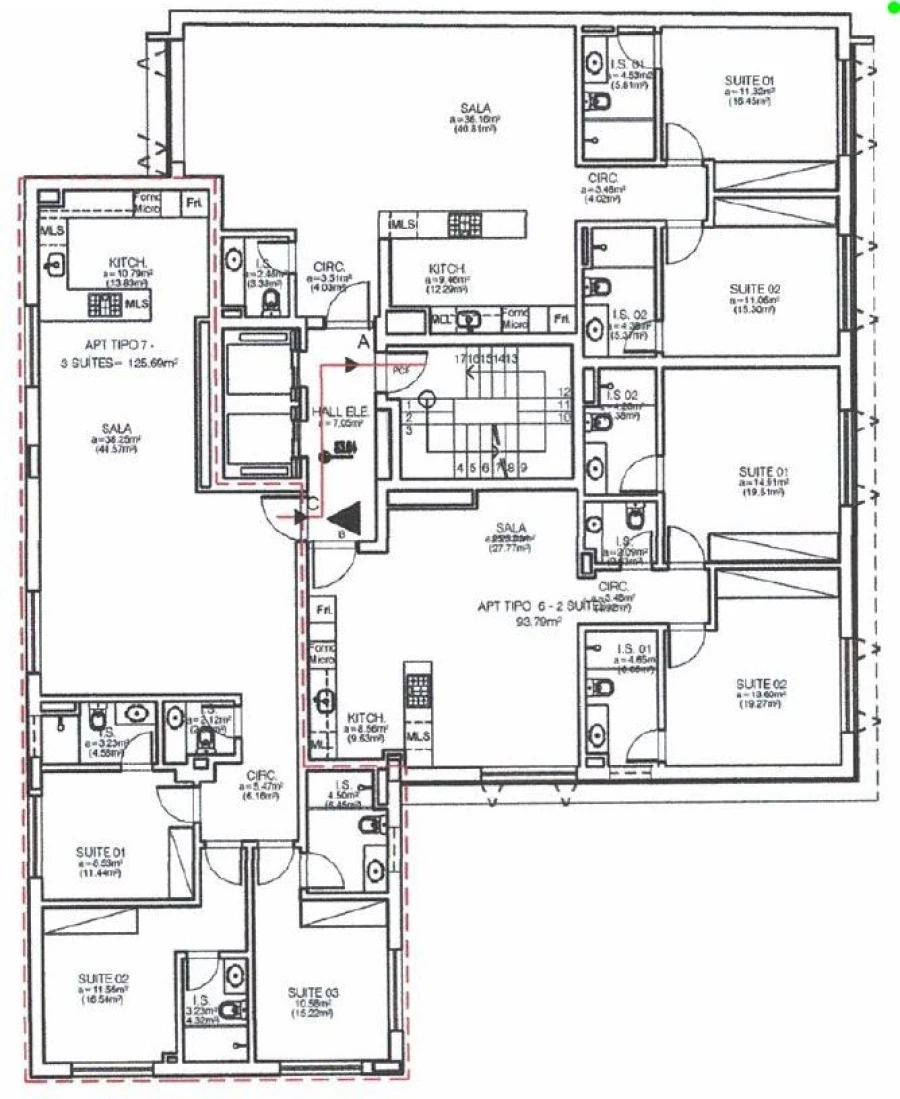 Apartamento T3 para Venda em Avenidas Novas Planta 2
