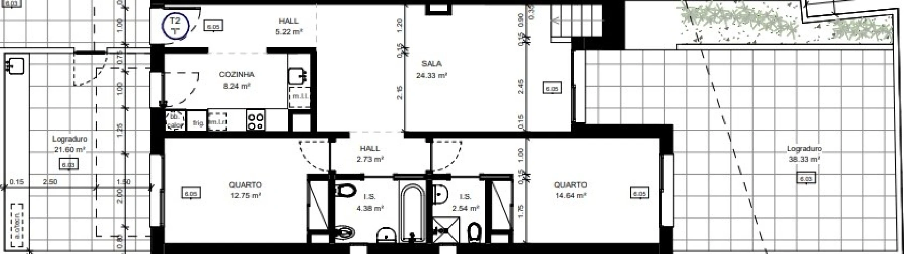 Apartamento T2 para Venda em Conceição e Cabanas de Tavira Planta 1