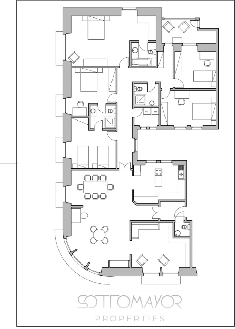 Apartamento T5 para Venda em Avenidas Novas Planta 1