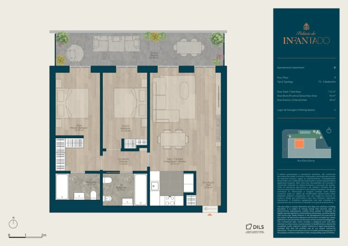 Apartamento T2 para Venda em Mina de Água Planta 1