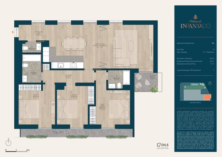 Apartamento T3 para Venda em Mina de Água Planta 1