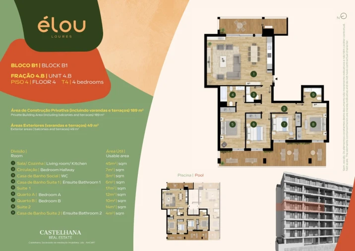 Apartamento T4 para Venda em Santo António dos Cavaleiros e Frielas Planta 1