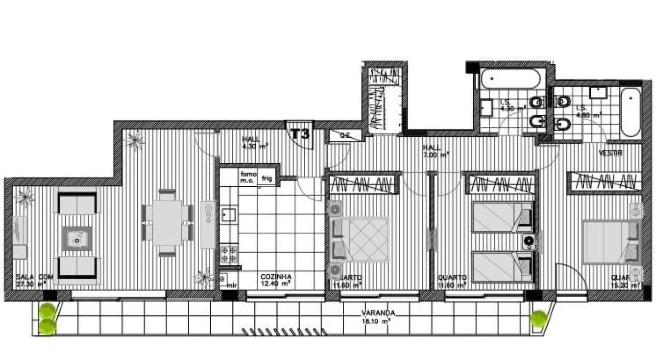 Apartamento T3 para Venda em Ermesinde Foto 45