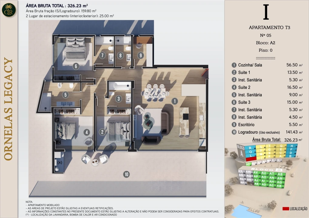 Apartamento T3 para Venda em Calheta Foto 13
