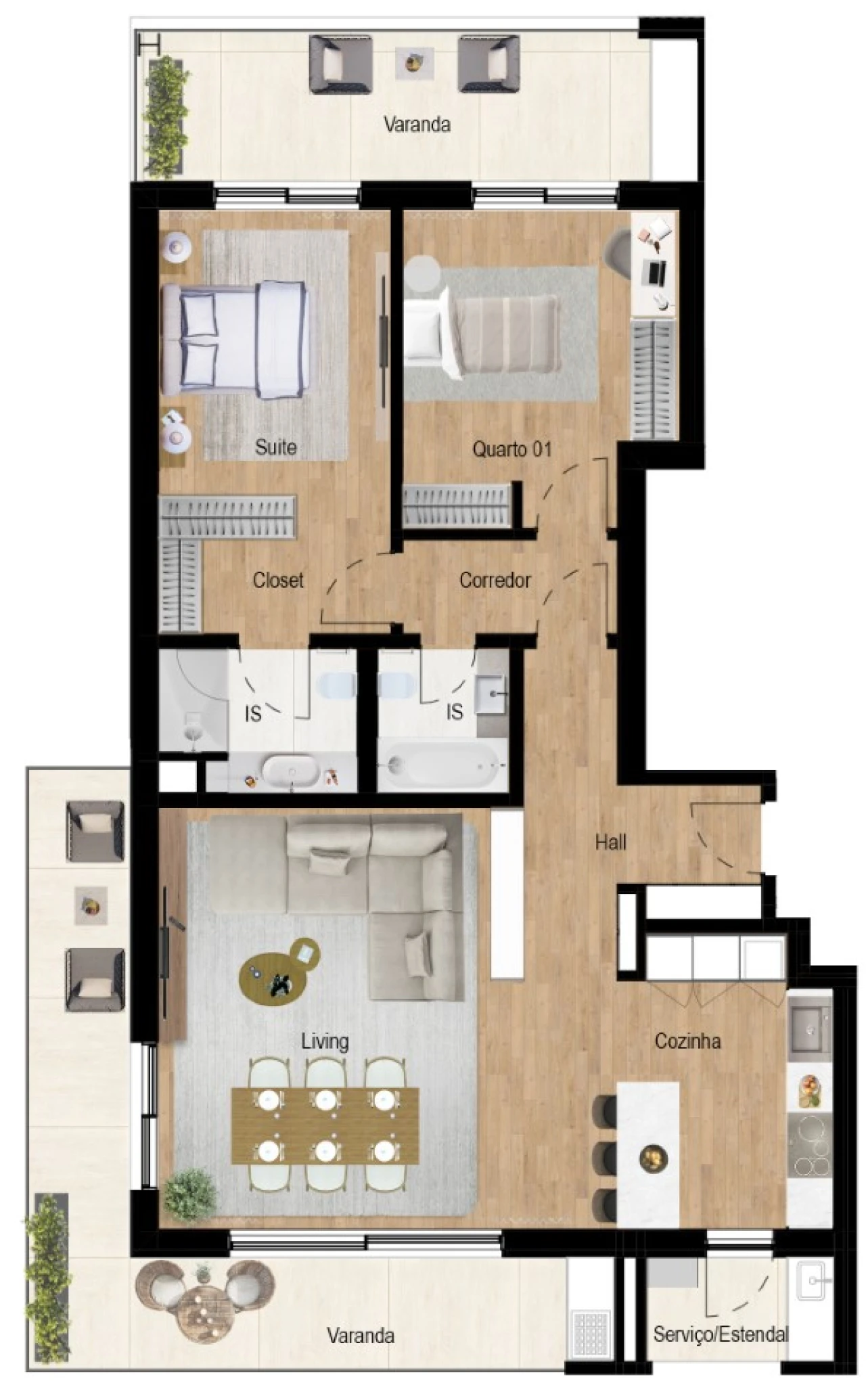 Apartamento T2 para Venda em Montijo e Afonsoeiro Planta 2