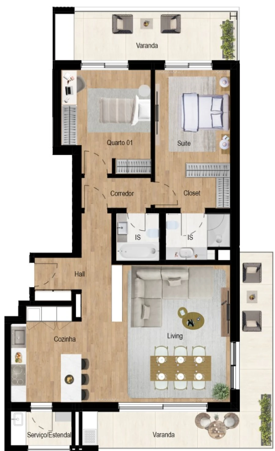 Apartamento T2 para Venda em Montijo e Afonsoeiro Planta 3