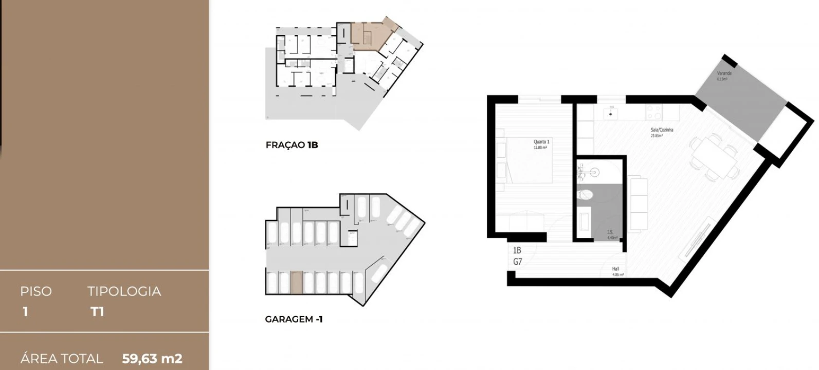 Apartamento T1 para Venda em Pedrouços Foto 14