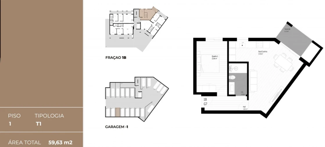Apartamento T1 para Venda em Pedrouços Foto 14