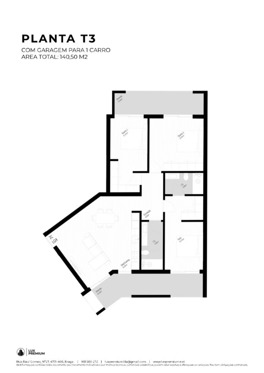 Apartamento T3 para Venda em Pedrouços Foto 3