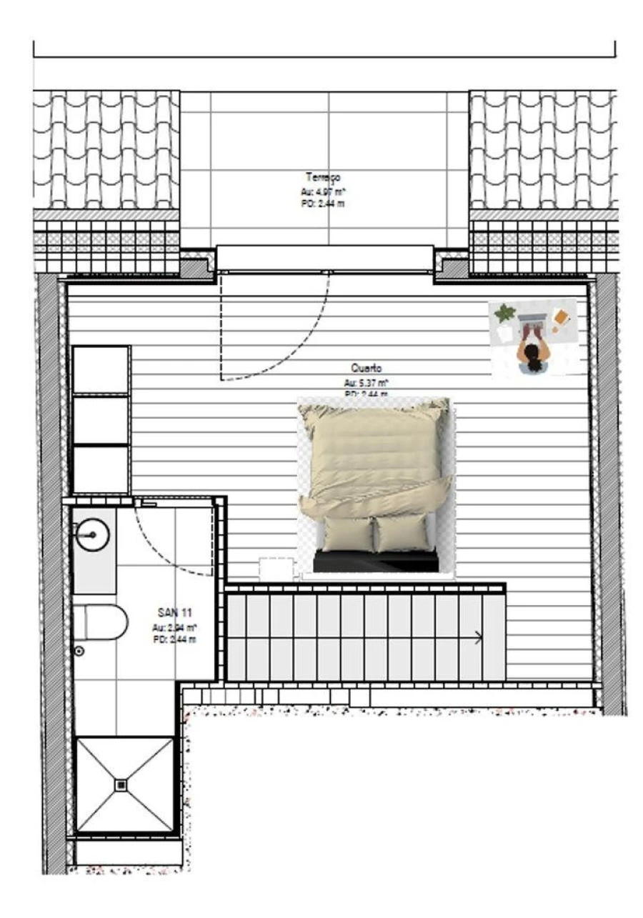 Apartamento T1 para Venda em Santa Marinha e São Pedro da Afurada Foto 2