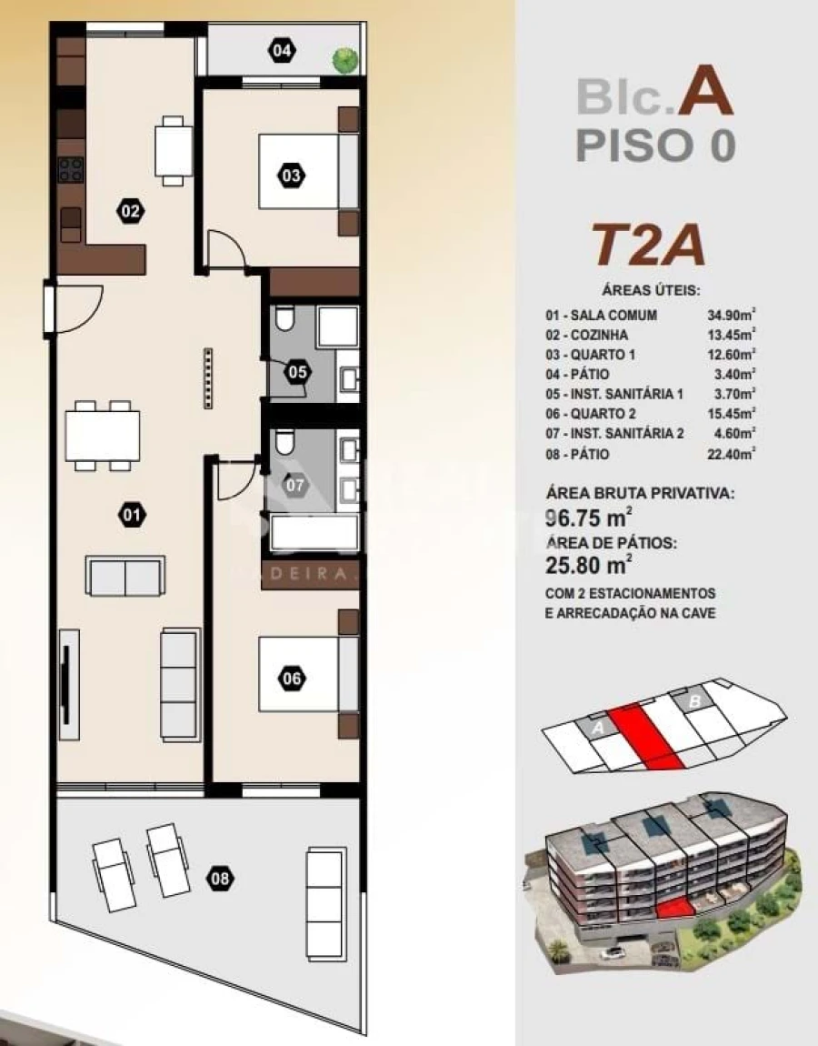 Apartamento T2 para Venda em Camara de Lobos Foto 18