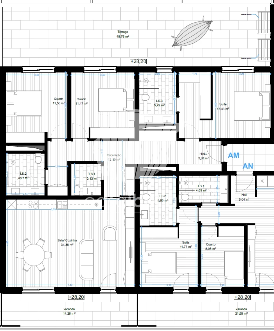 Apartamento T3 para Venda em Portimão Planta 2
