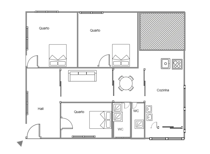 Apartamento T3 para Arrendamento em Sé Nova, Santa Cruz, Almedina e São Bartolomeu Planta 1