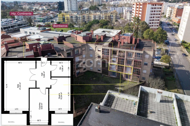 Apartamento T1 para Venda em Santa Maria Maior e Monserrate e Meadela Foto 2