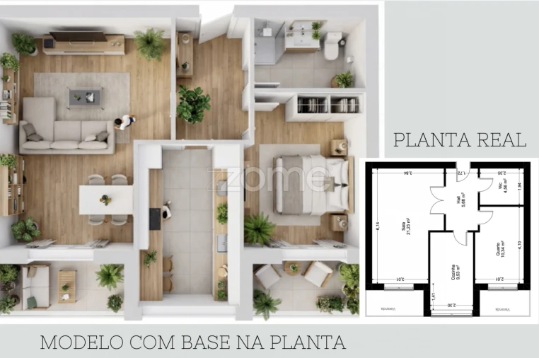 Apartamento T1 para Venda em Santa Maria Maior e Monserrate e Meadela Foto 3