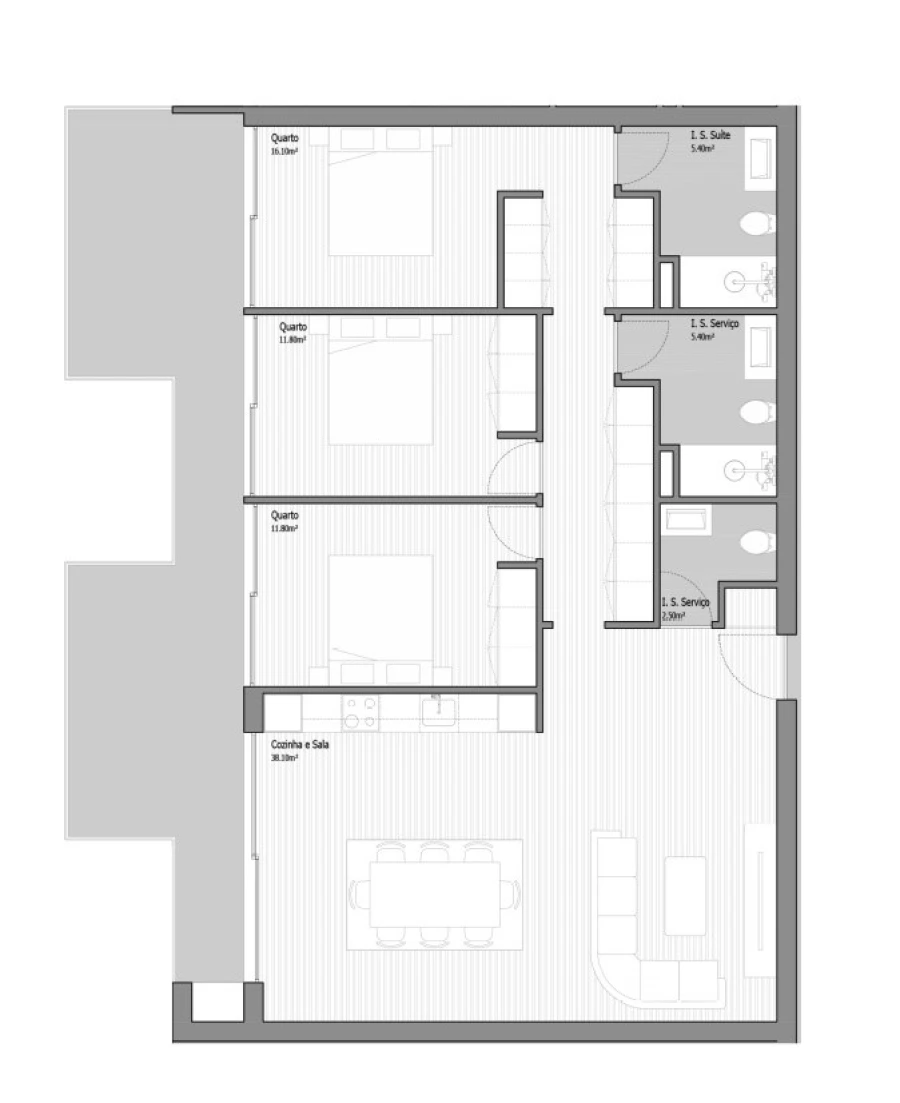 Apartamento T3 para Venda em Valongo Planta 1