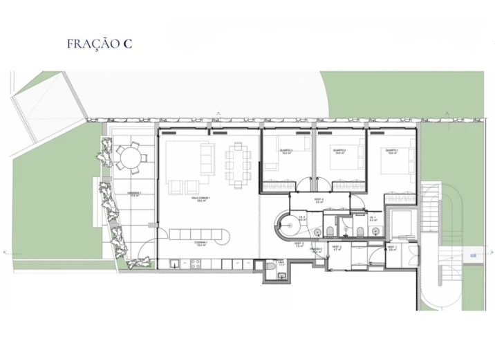 Apartamento T3 para Venda em Aldoar, Foz do Douro e Nevogilde Planta 1