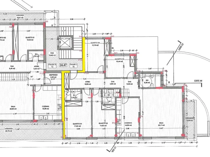 Apartamento T4 para Venda em Tavira (Santa Maria e Santiago) Planta 1