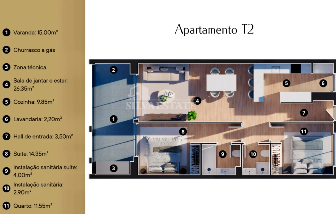 Apartamento T2 para Venda em São Martinho Foto 12