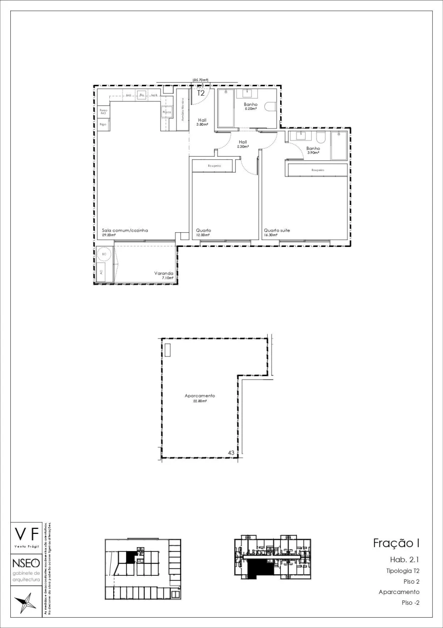 Apartamento T2 para Venda em São João da Madeira Foto 38
