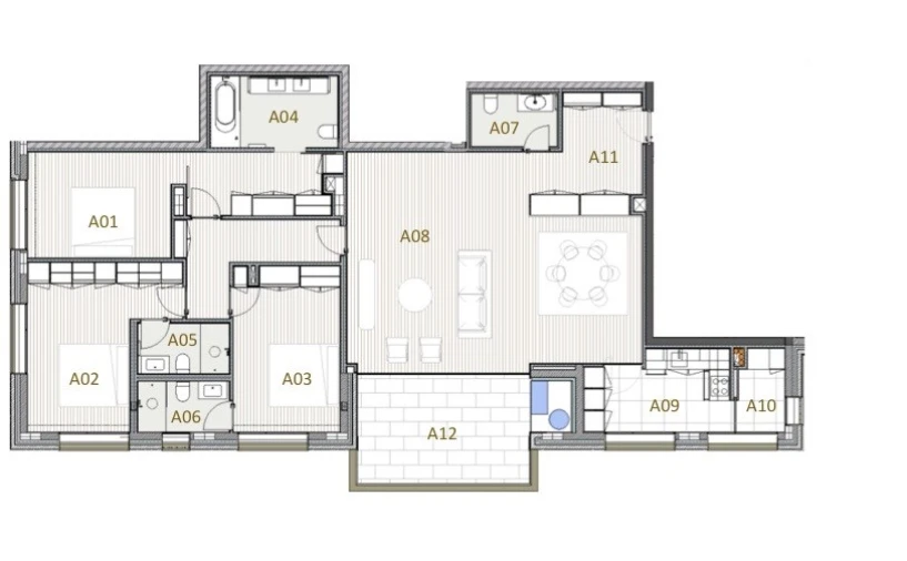 Apartamento T3 para Venda em Aldoar, Foz do Douro e Nevogilde Planta 1