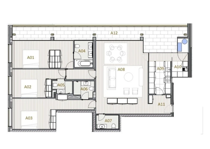 Apartamento T3 para Venda em Aldoar, Foz do Douro e Nevogilde Planta 1