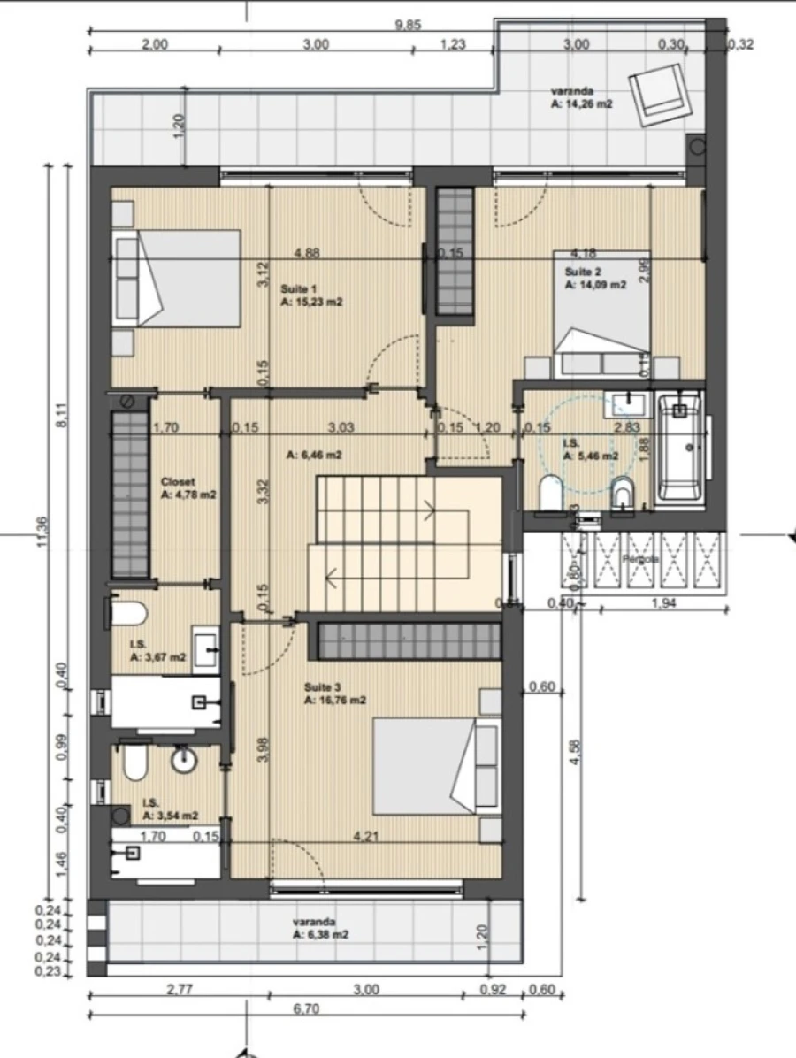 Quinta T3 para Venda em Quinta do Anjo Planta 2