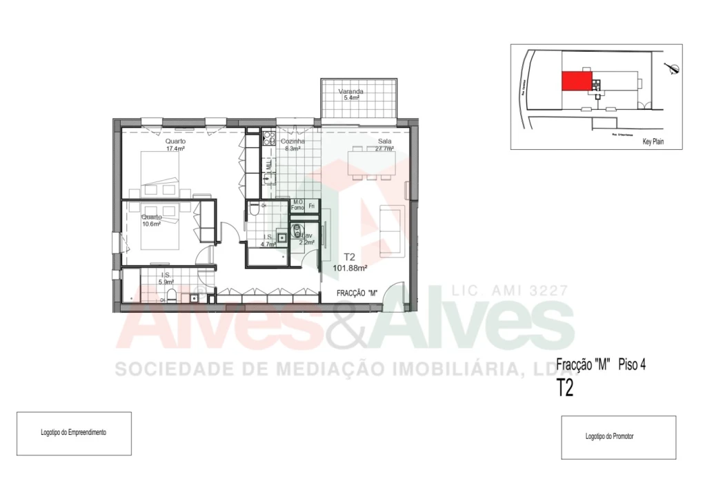 Apartamento T2 para Venda em Aguas Santas Foto 11