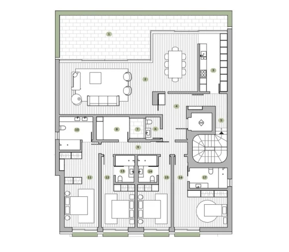Apartamento T4 para Venda em Aldoar, Foz do Douro e Nevogilde Planta 1