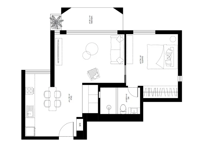 Apartamento T1 para Venda em Cascais e Estoril Planta 2