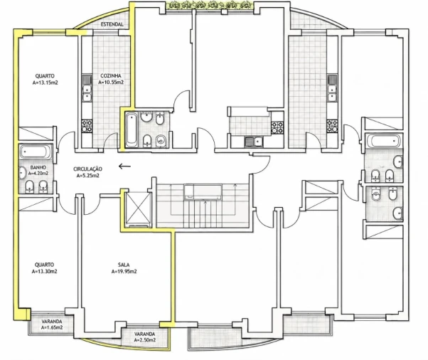 Apartamento T2 para Venda em Laranjeiro e Feijó Planta 1