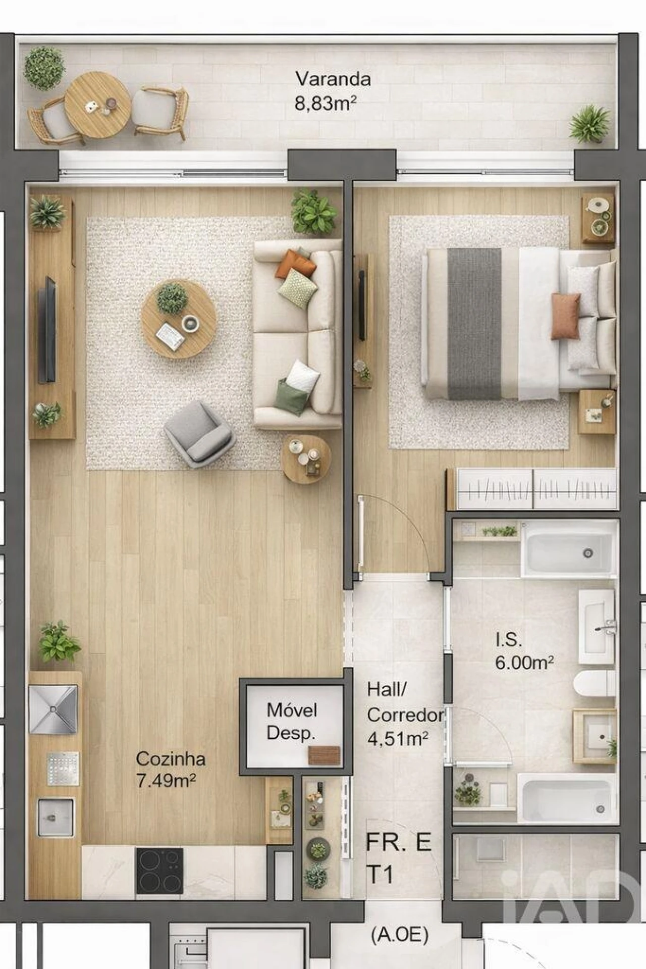 Apartamento T1 para Venda em Leiria, Pousos, Barreira e Cortes Foto 8