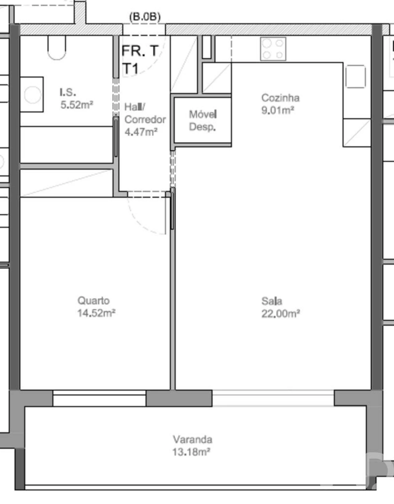 Apartamento T1 para Venda em Leiria, Pousos, Barreira e Cortes Foto 6