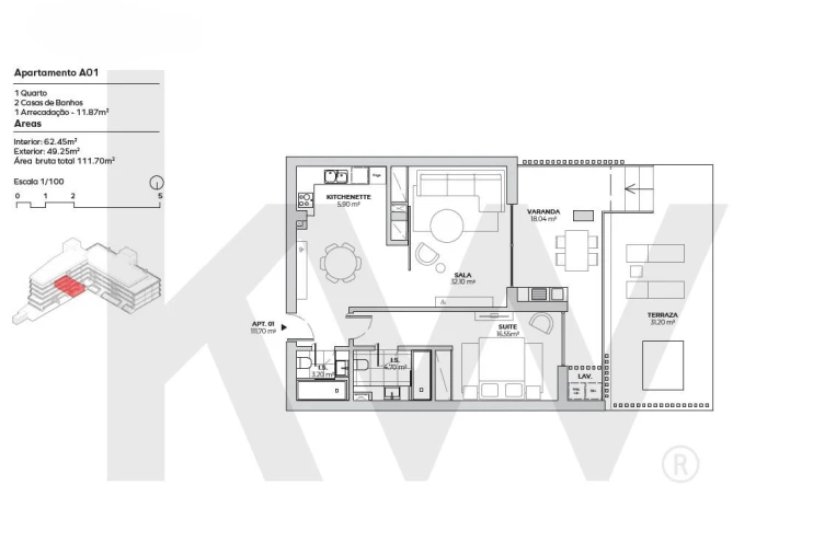 Apartamento T1 para Arrendamento em Alcochete Foto 15